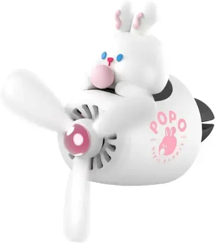 White Rabbit Pilot Car Air Freshener Vent Clip – Airplane Car Air Freshener | Easy Clip-On, ABS+PP | Rotating Propeller for Eliminating Odors, Long-Lasting Fragrance & Fun Addition to Your Vehicle - 1