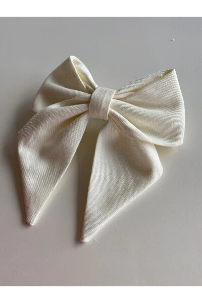 White Ribbon Bow Hair Clip Henna/bride Bridal Shower Hair Clip / Eid Hair Clip - 5