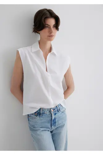 White Shirt Loose Fit 1211092-6 - 1