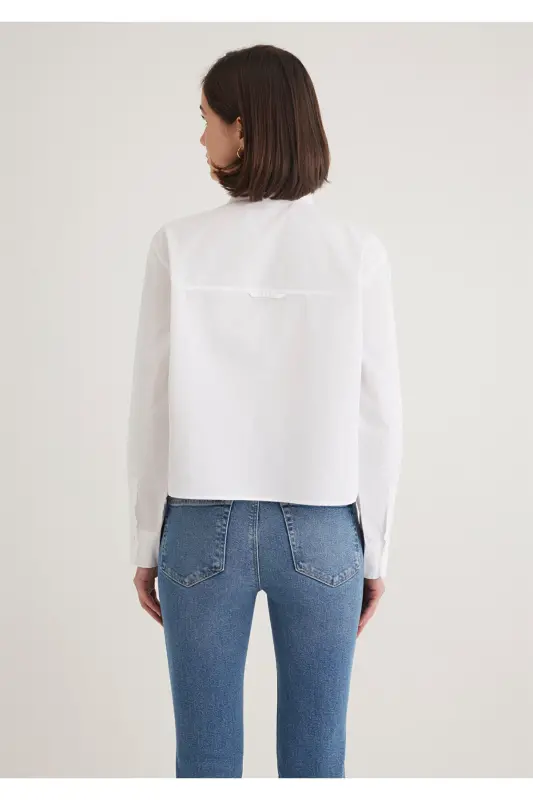 White Shirt Loose Fit / Oversize 1211026-6 - 4