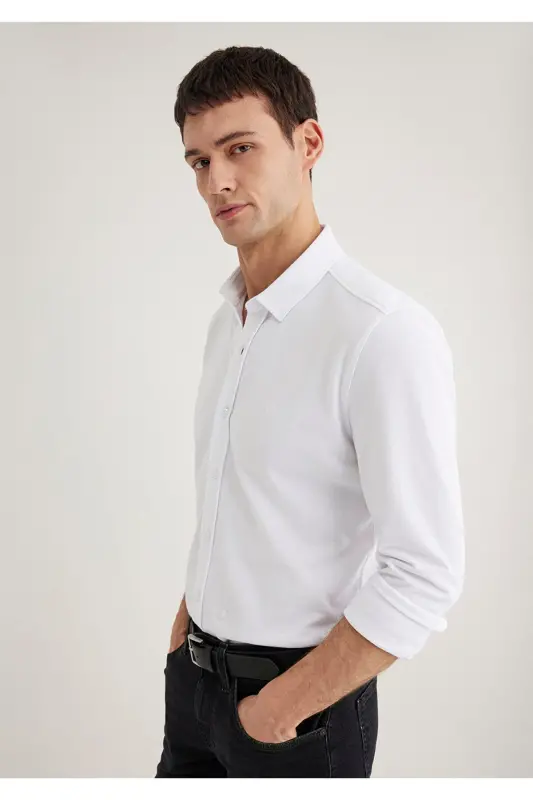 White Shirt Slim Fit / Narrow Cut 0211583-620-Beya - 3