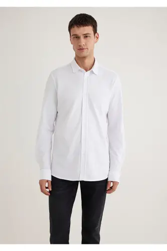 White Shirt Slim Fit / Narrow Cut 0211583-620-Beya - 5