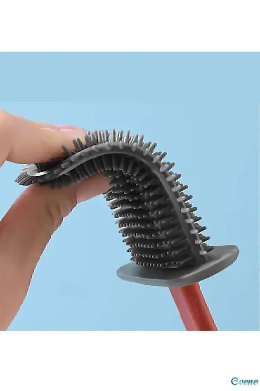 White Silicone Toilet Brush Flexible Silicone WC Toilet Bowl Brush - 6