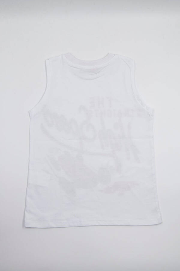 White Sleeveless T-shirt for Boys - Tara - 4