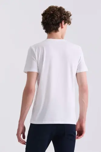 White Slim Fit Crew Neck T-Shirt - 4