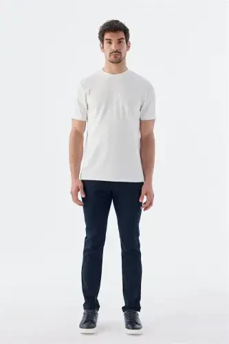 White Slim Fit Crew Neck T-Shirt - 2