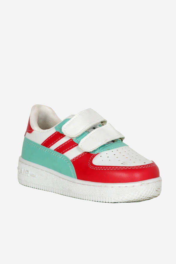 White Sneaker with Colorful Stripes for Young Children - 2