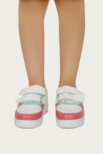 White Sneaker with Colorful Stripes for Young Children - 3