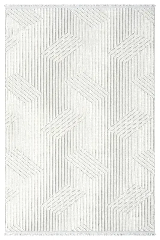 White Soft Textured Carpet Rug Living Room Kitchen Hallway Runner Woven Machine Carpet 001-White 1 - 8