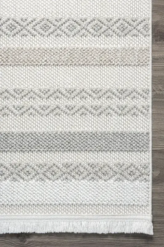 White Soft Textured Rug Carpet Living Room Kitchen Hallway Runner Woven Machine Carpet 003-Cream 2 - 2
