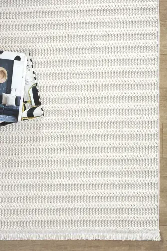 White Soft Touch Rug Carpet Living Room Kitchen Hallway Runner Woven Machine Carpet 004-White - 6