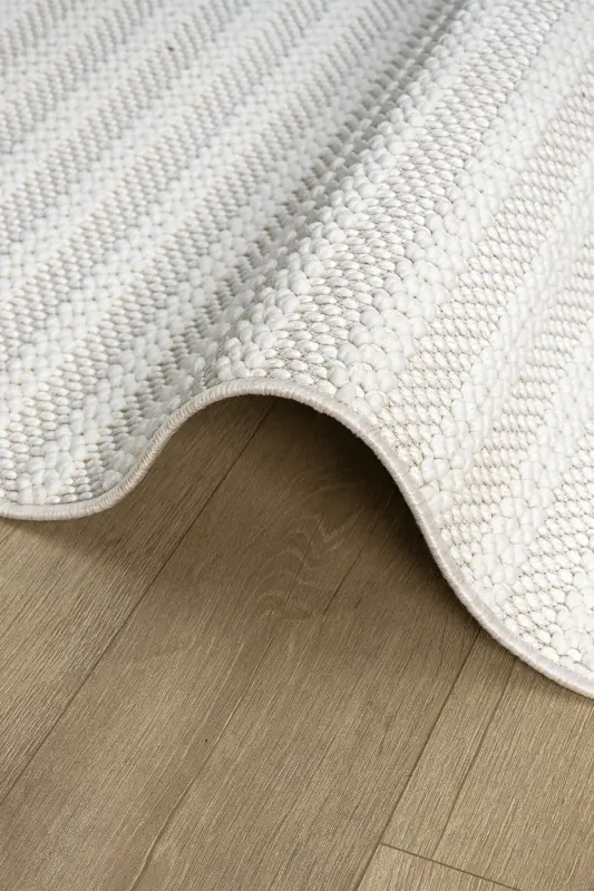White Soft Touch Rug Carpet Living Room Kitchen Hallway Runner Woven Machine Carpet 004-White - 8