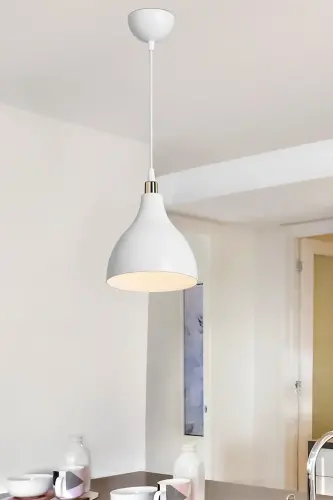 White Stalactite Chandelier Bedroom Living Room Kitchen Corridor Lamp-White - 1