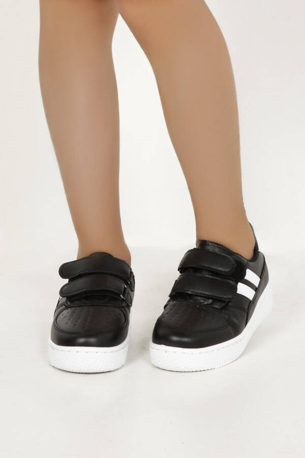 White Stripe Sneaker for Young Boys - 6