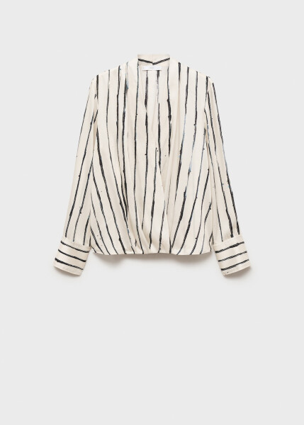 White striped envelope blouse - 6