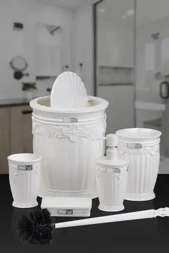 White Sultan 5-Piece Bathroom Set - 3