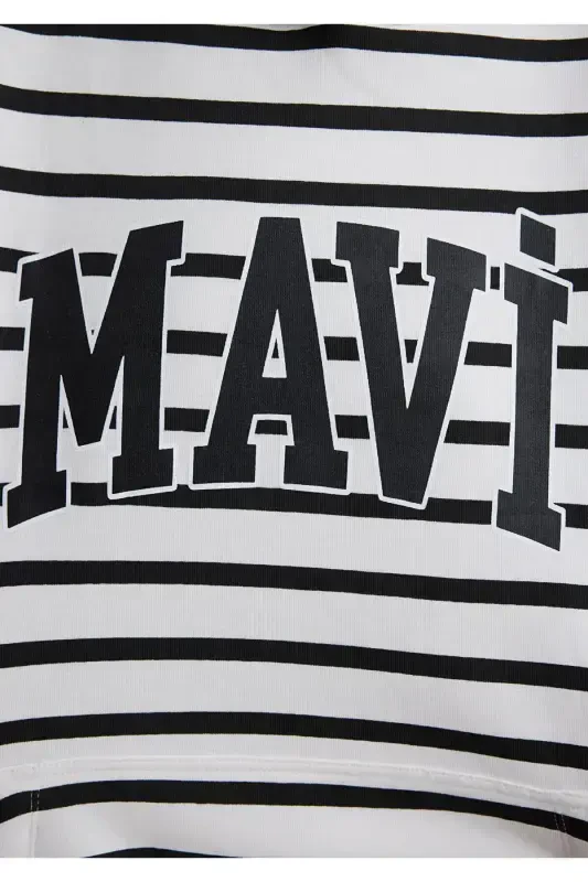 White Sweatshirt with Logo Print 1s10118-84603 - 6