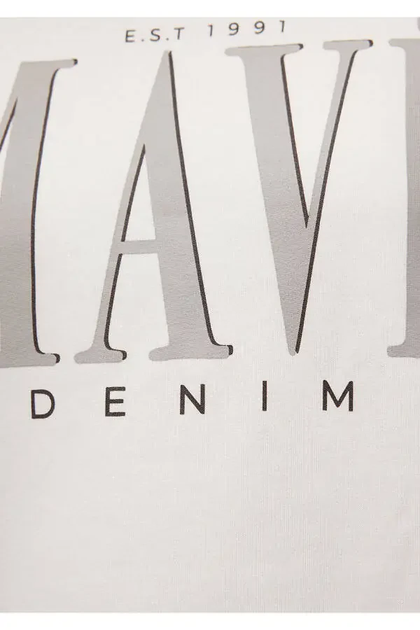 White Sweatshirt with Logo Print 1s10177-80194 - 6