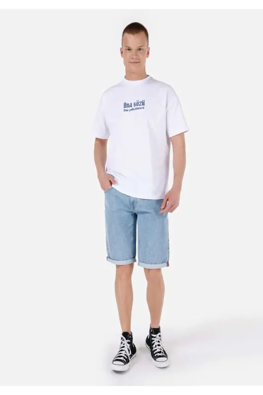 White T-shirt with UNISEX Lilseb Slogan - 7