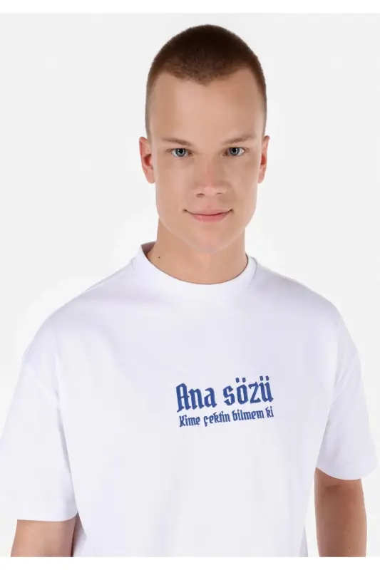 White T-shirt with UNISEX Lilseb Slogan - 8