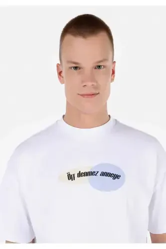 White T-shirt with UNISEX Lilseb Slogan - 8