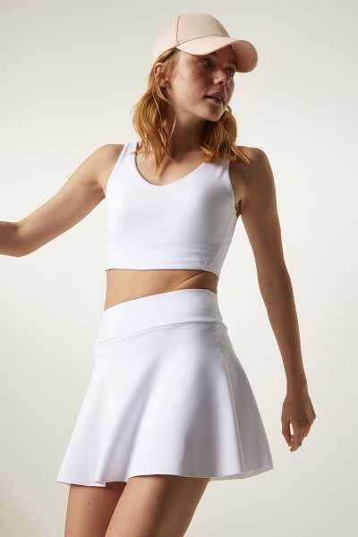 White Tights Mini Tennis Skirt OW00017 - 5