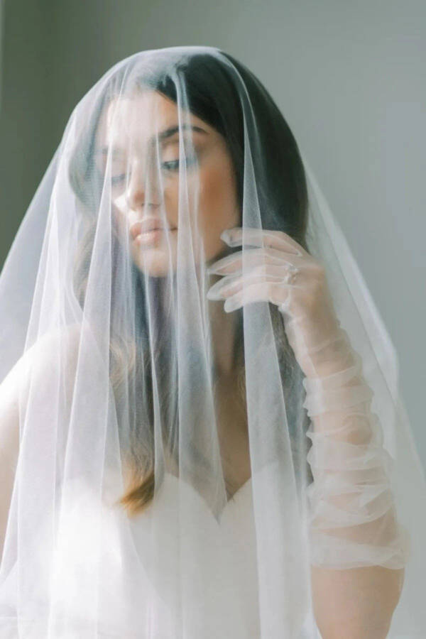 White Tulle Gloves Bridal Gloves Gloves for Wedding Dress Bridal Costume Gloves Party Gloves - 25