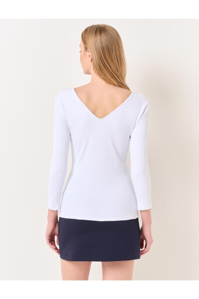 White U Neck Truvakar Sleeve Basic T-shirt - 20