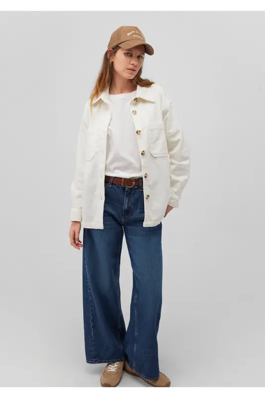 White Velvet Shirt Loose Fit / Relaxed Fit 12 - MAVI