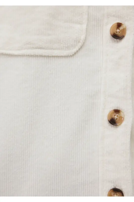 White Velvet Shirt Loose Fit / Relaxed Fit 12 - 7