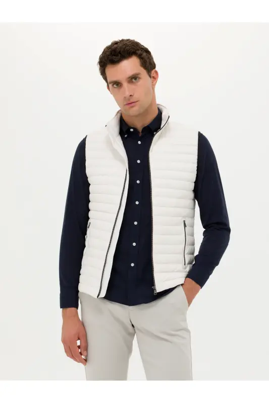 White Vest 50266336-VR013-White - CACHAREL