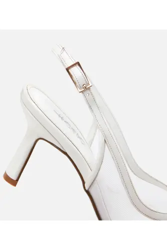 White Women's Mesh Stiletto - 5