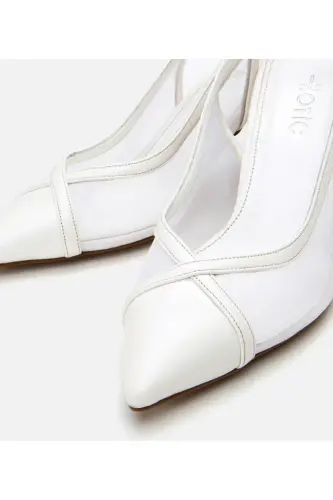 White Women's Mesh Stiletto - 3