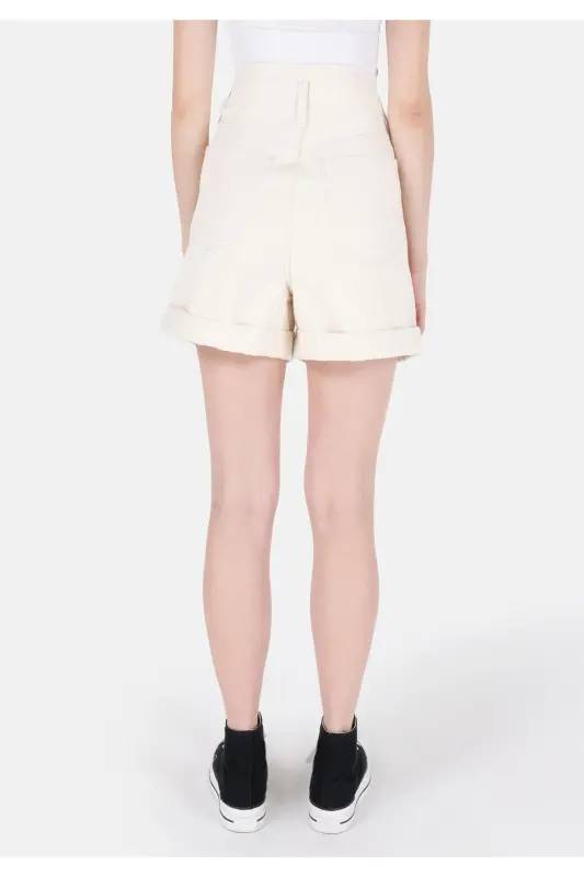 White women's shorts - 2