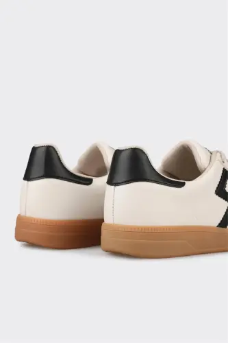 White Women's Sneakers-White - 5