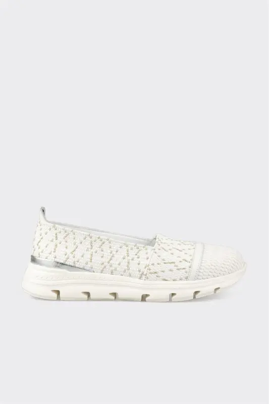 White Women's Sneakers-White - 1