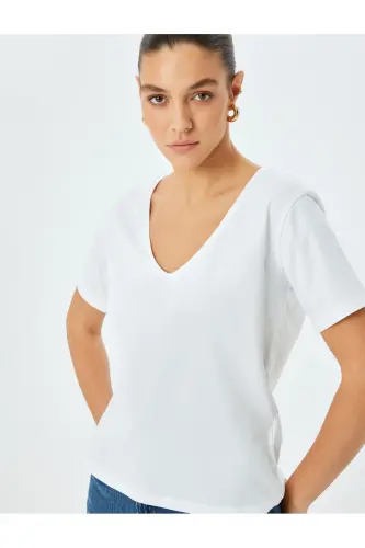 White Women's T-shirt 5sak50050ek-White 