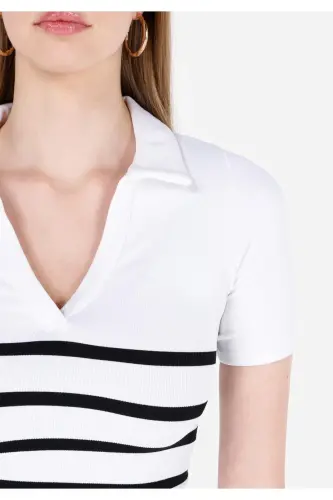 White Women's T-shirt Short Sleeve - 5