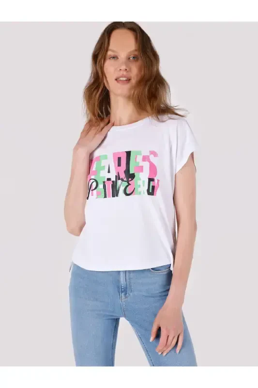 White Women's T-Shirt Short Sleeve - COLIN’S