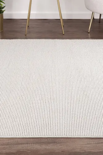 White Woven Carpet Living Room Bedroom Kids Room Hallway Carpet Runner WHITE - White 77 - 4