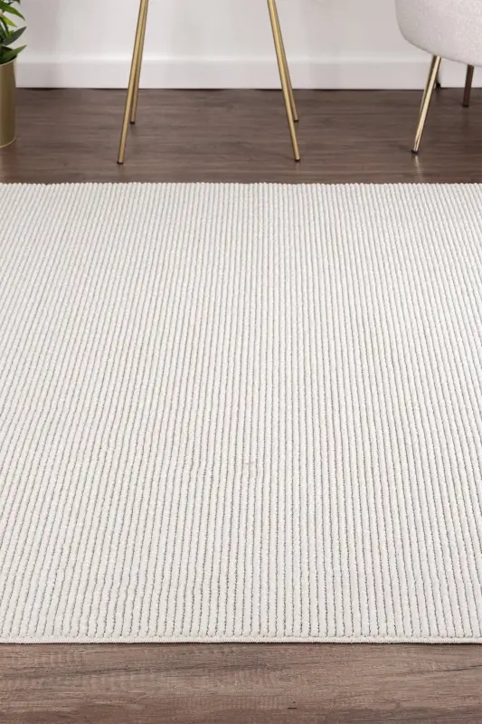 White Woven Carpet Living Room Bedroom Kids Room Hallway Carpet Runner WHITE - White 77 - 4