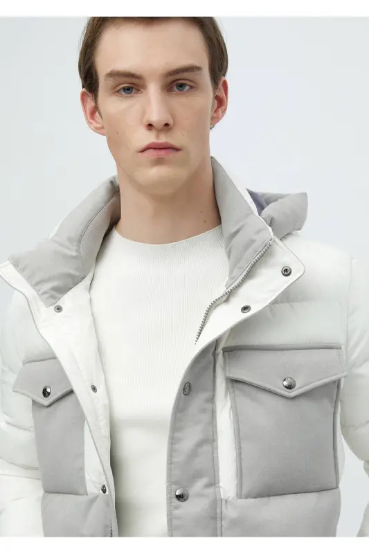 White Woven Coat - 4