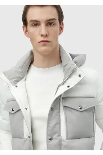 White Woven Coat - 4