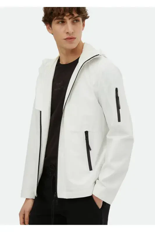 White Woven Coat - 1