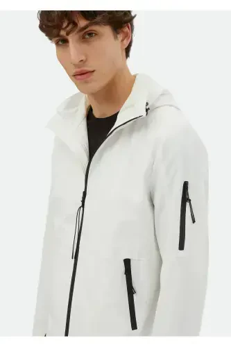 White Woven Coat - 3