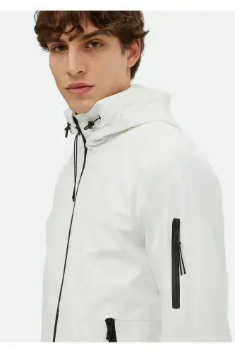 White Woven Coat - 4