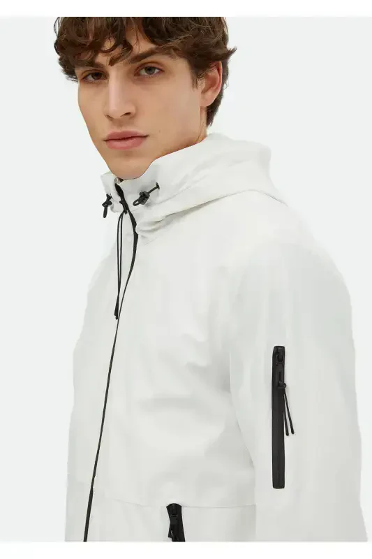 White Woven Coat - 4