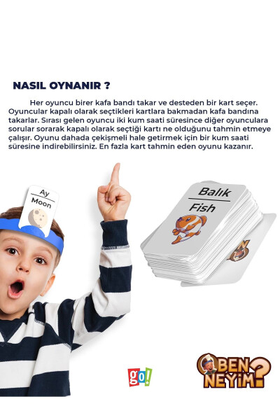 Who Am I? Turkish/English Family Kids Fun Board Game Who I'am Educational Toy - 3