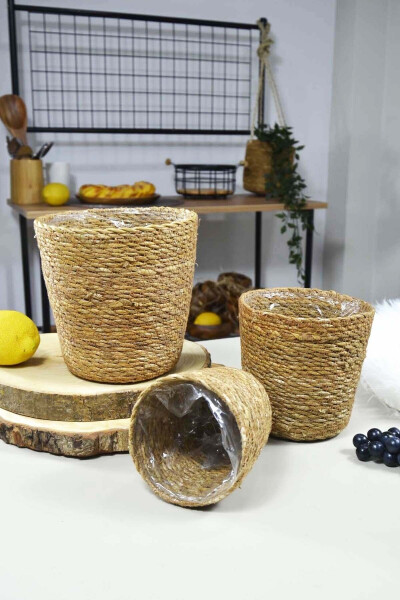 Wicker 3-Piece Pot Set - SEPETÇIBABA