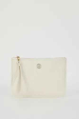 Wicker Ecru Women's Portfolio & Clutch Bag 05PO23Y1713-Wicker Ecru - PIERRE CARDIN (1)